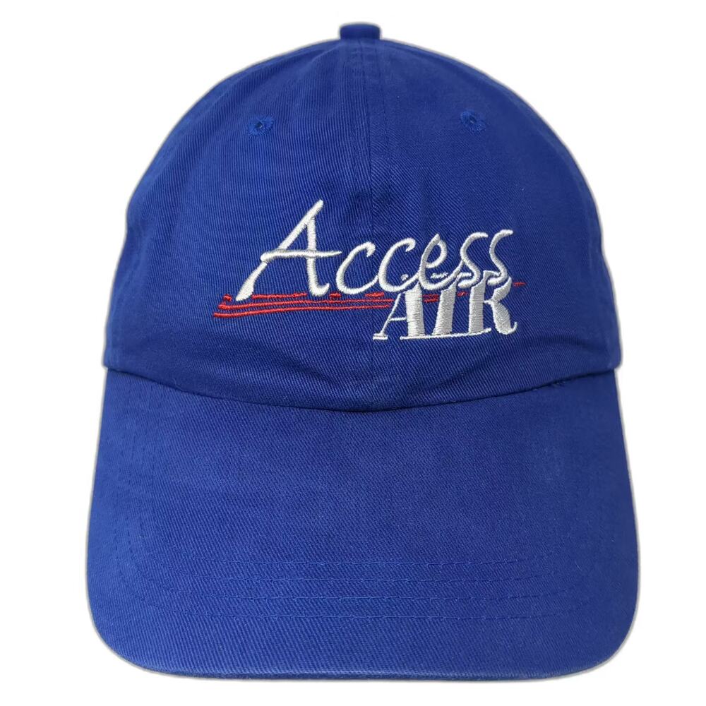 Falcon Baseball Cap Blue White Access Air Embroidered Strapback OS Hat Curved